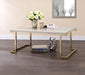 Boice II Faux Marble & Champagne Coffee Table image