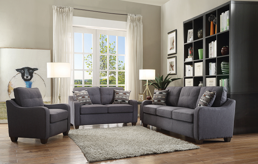 Cleavon II Gray Linen Sofa w/2 Pillows image