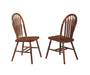 DARK OAK ARROW WINDSOR CHAIR 38 H image