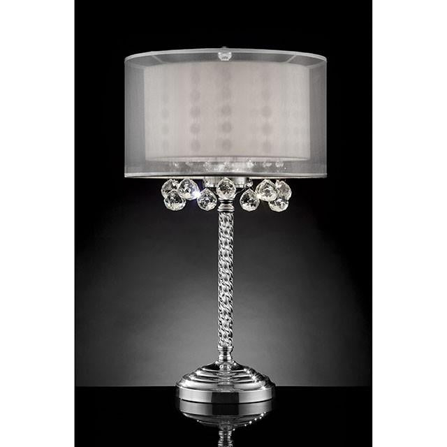 30"H Table Lamp, Hanging Crystal