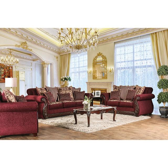 TABITHA Wine Love Seat, Wine