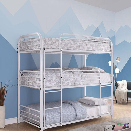 Opal Ii White Twin Triple Decker Bed image