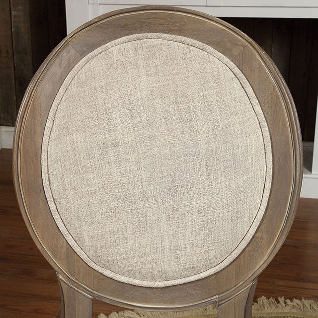 Kathryn Rustic Dark Oak Round Dining Table, Rustic Oak